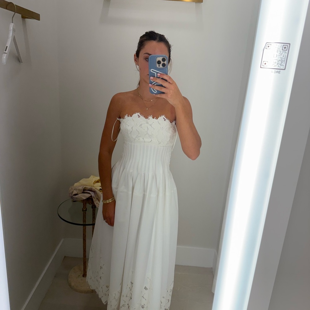 Lilianna cotton-blend midi dress